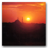 Sonnen untergang in Istanbul